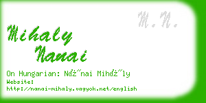 mihaly nanai business card